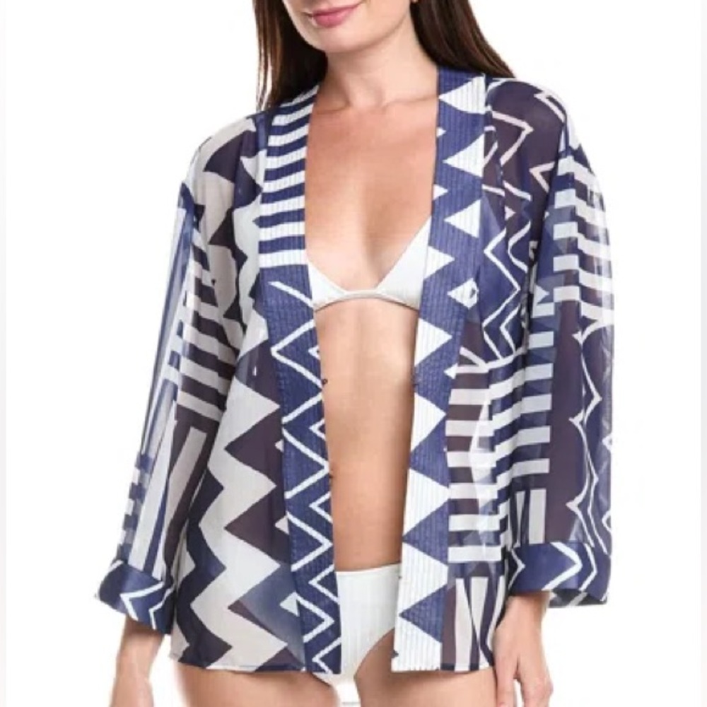 Milly Patchwork Chevron Top, Medium, NWT, $295 NWT - image 1